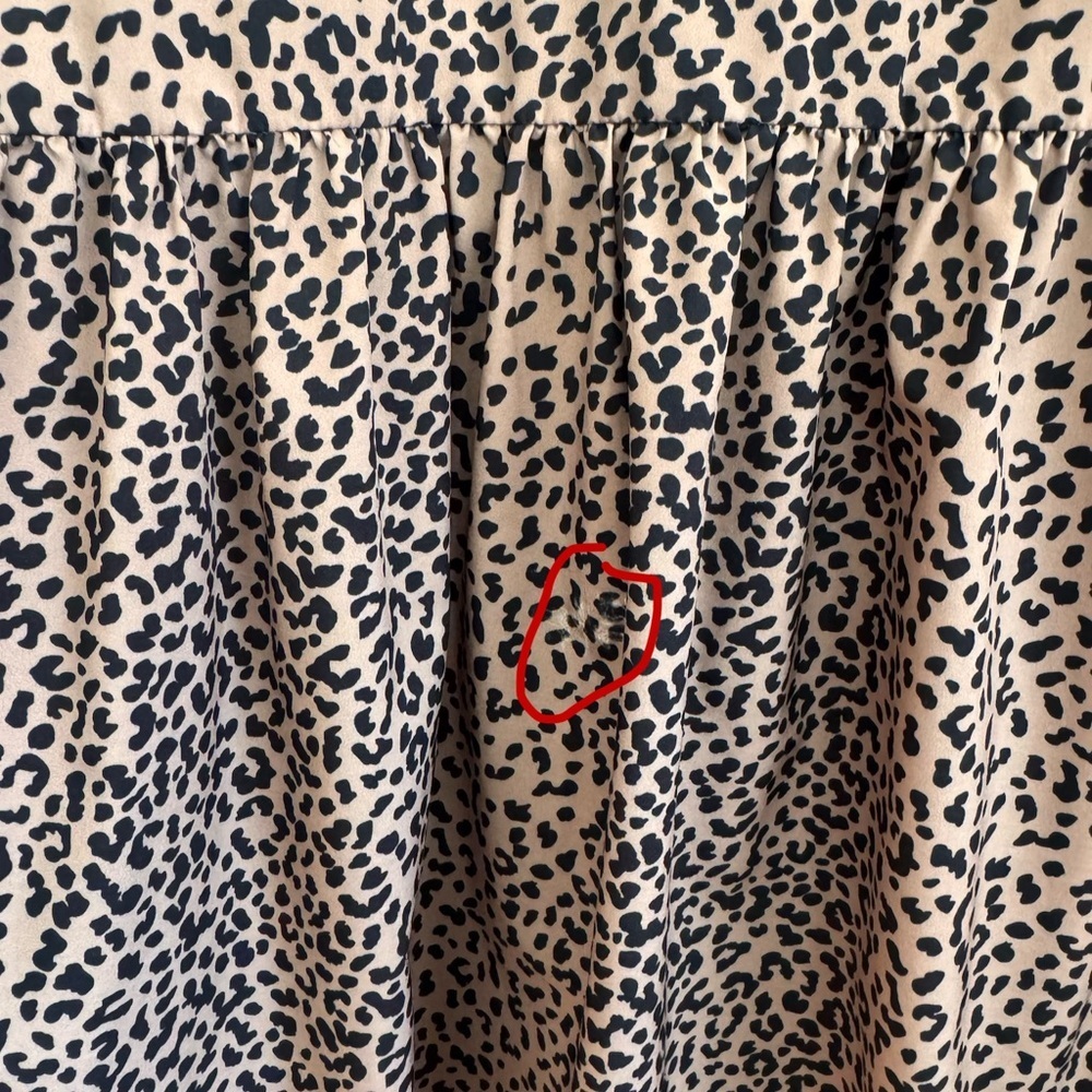 Tuckernuck Hayes Leopard Print Shirt Dress Brown Mini Dress Size S - Picture 9 of 10